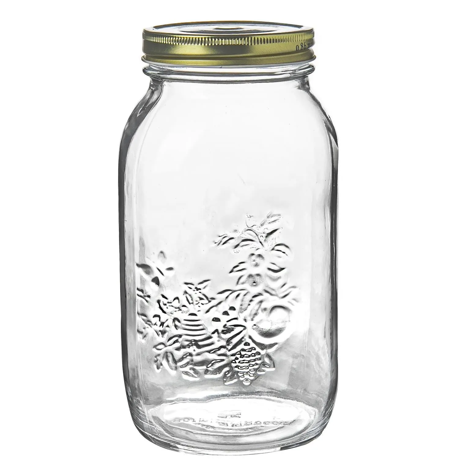 1.5L Quattro Stagioni Mason Glass Drinking Jars - Pack of Four - By Bormioli Rocco