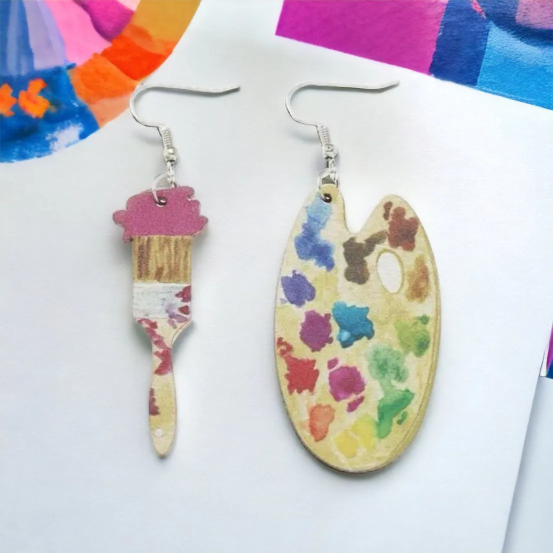 Art Teacher Earrings - Painter Gift, Artist Jewelry, Art Teacher, Teacher Earrings, Art Earrings, Artist Gift, Art Jewelry, Painter Earrings