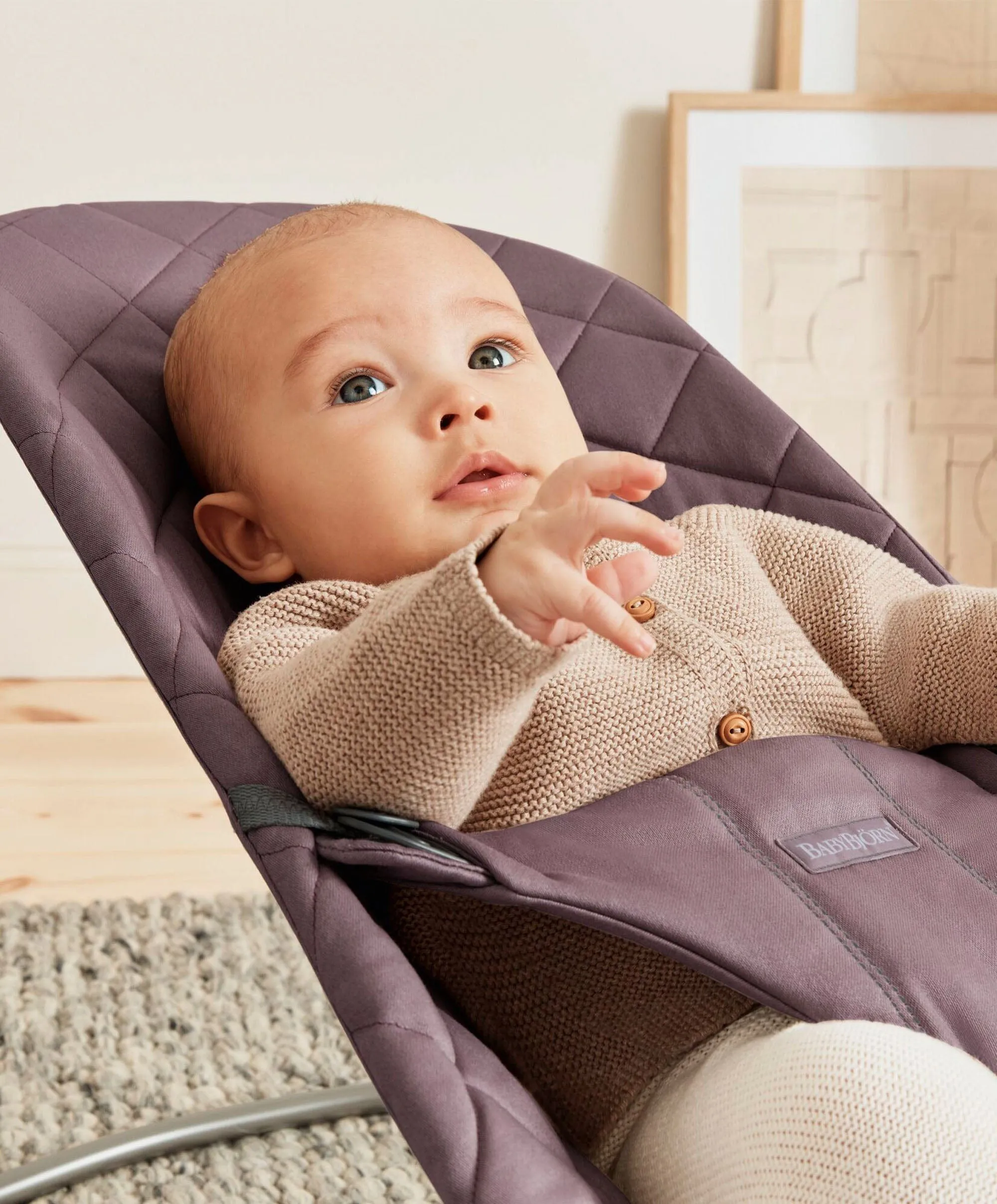BabyBjörn Bouncer Bliss Cotton Classic Quilt - Dark Purple