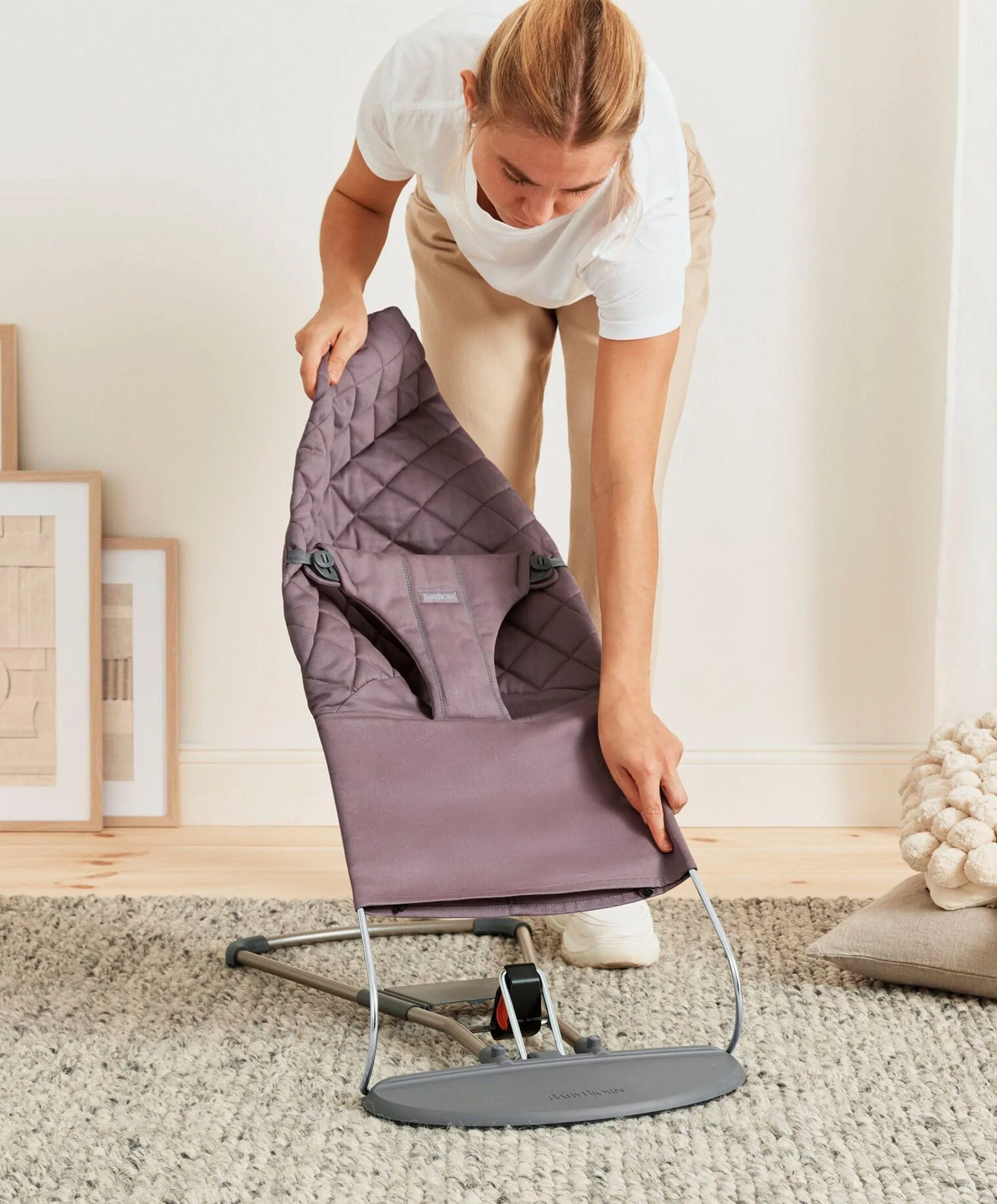 BabyBjörn Bouncer Bliss Cotton Classic Quilt - Dark Purple