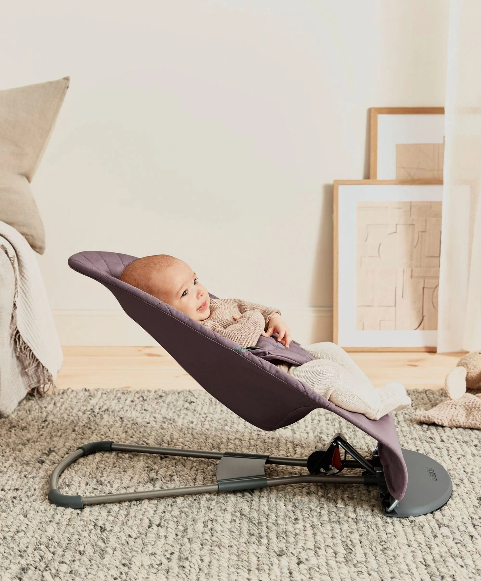 BabyBjörn Bouncer Bliss Cotton Classic Quilt - Dark Purple