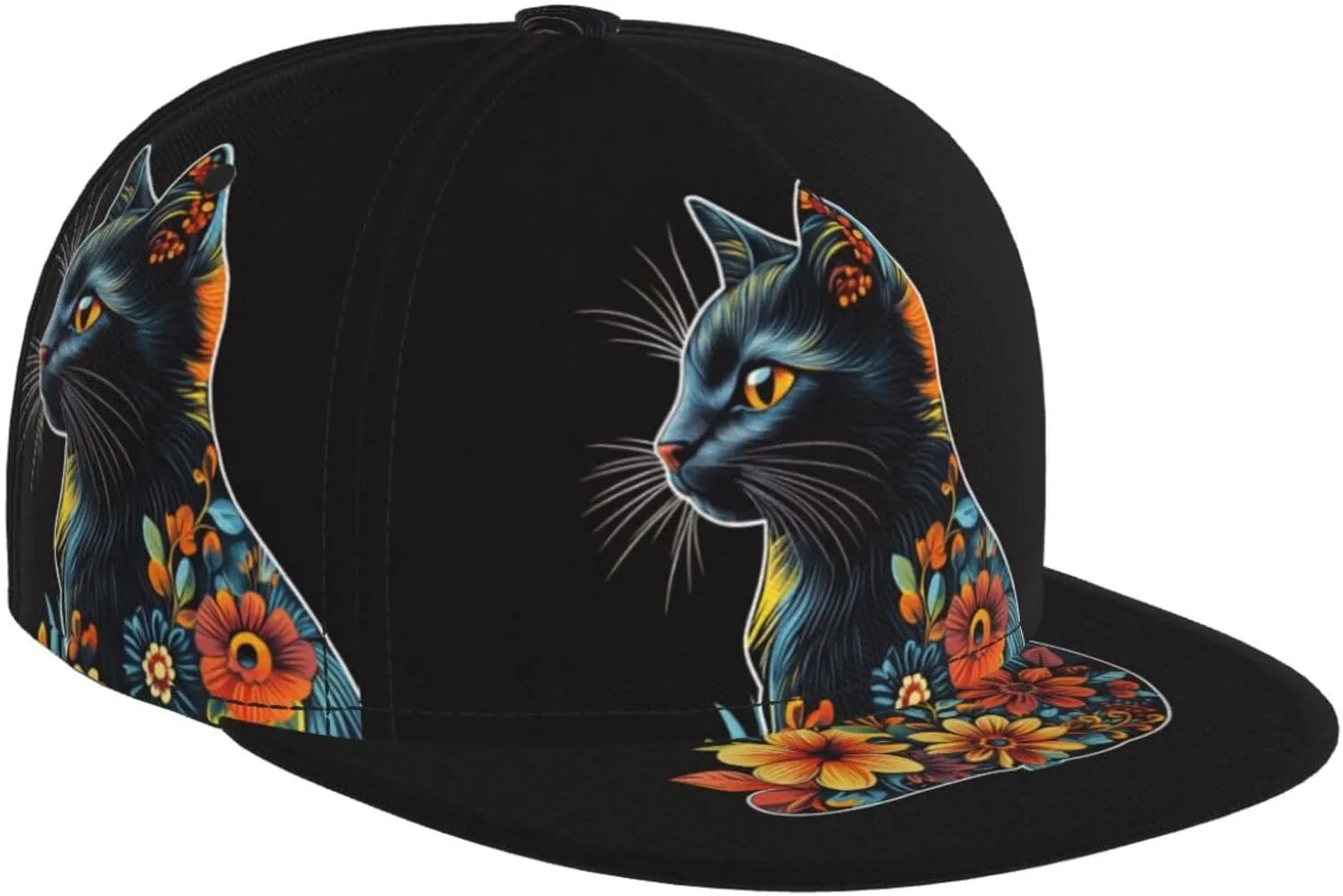Baseball Cap Christmas Flat Brim Snapback Hat Men Women Hip Hop Cap Adjustable Trucker Hat for Adult Unisex