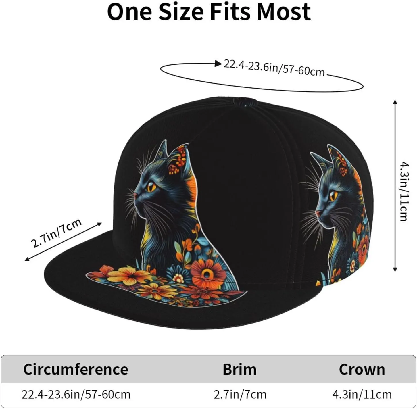 Baseball Cap Christmas Flat Brim Snapback Hat Men Women Hip Hop Cap Adjustable Trucker Hat for Adult Unisex
