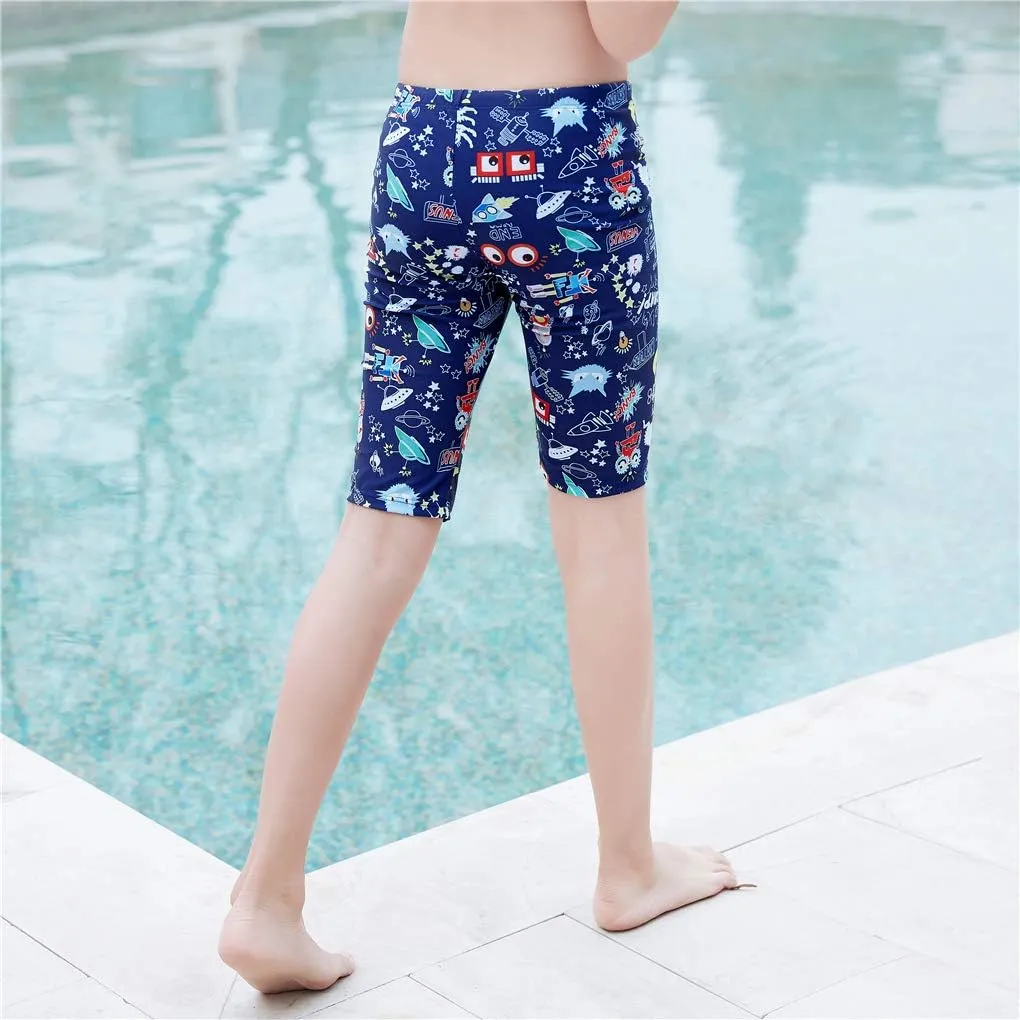 Boys Swimming Jammers Swimming Shorts for Kids Swimming Trunks Tight 3-11T
