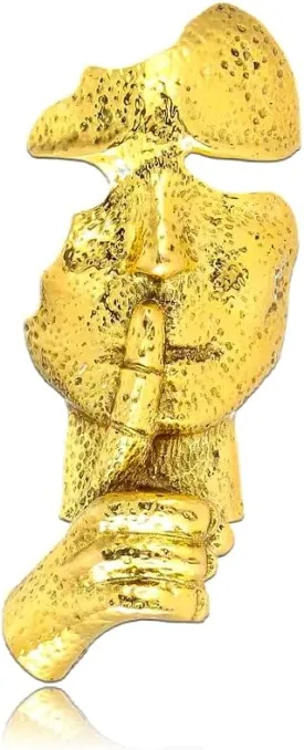 Brooch Pins Gold Silence Thinker Mask Lapel Vintage Facepiece Badge Brooches for Women Fashion Jewelry Clothing Decoration Accessories