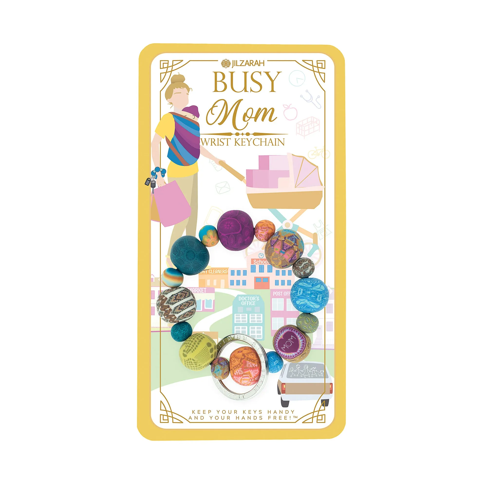 Busy Mom Wrist Keychain