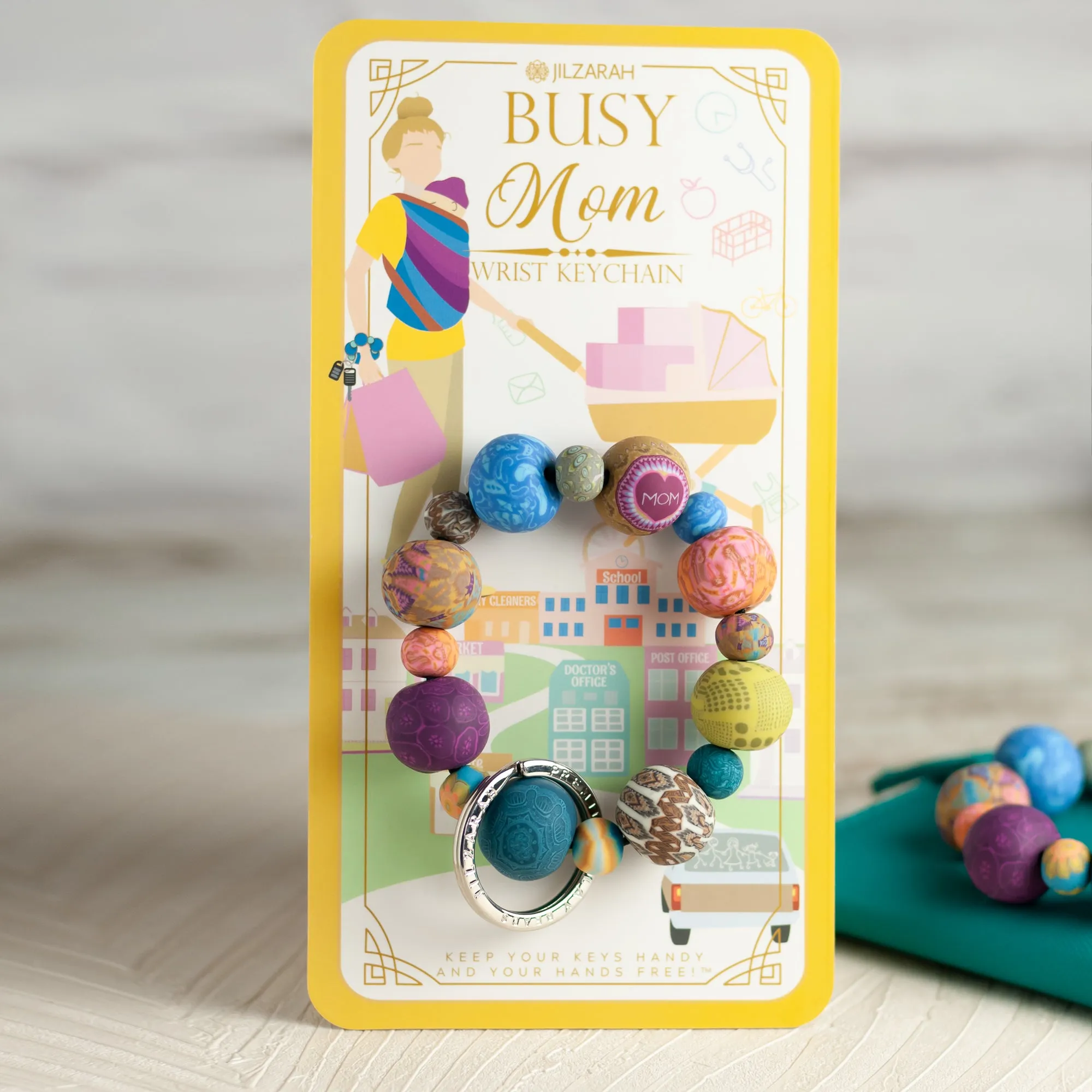 Busy Mom Wrist Keychain