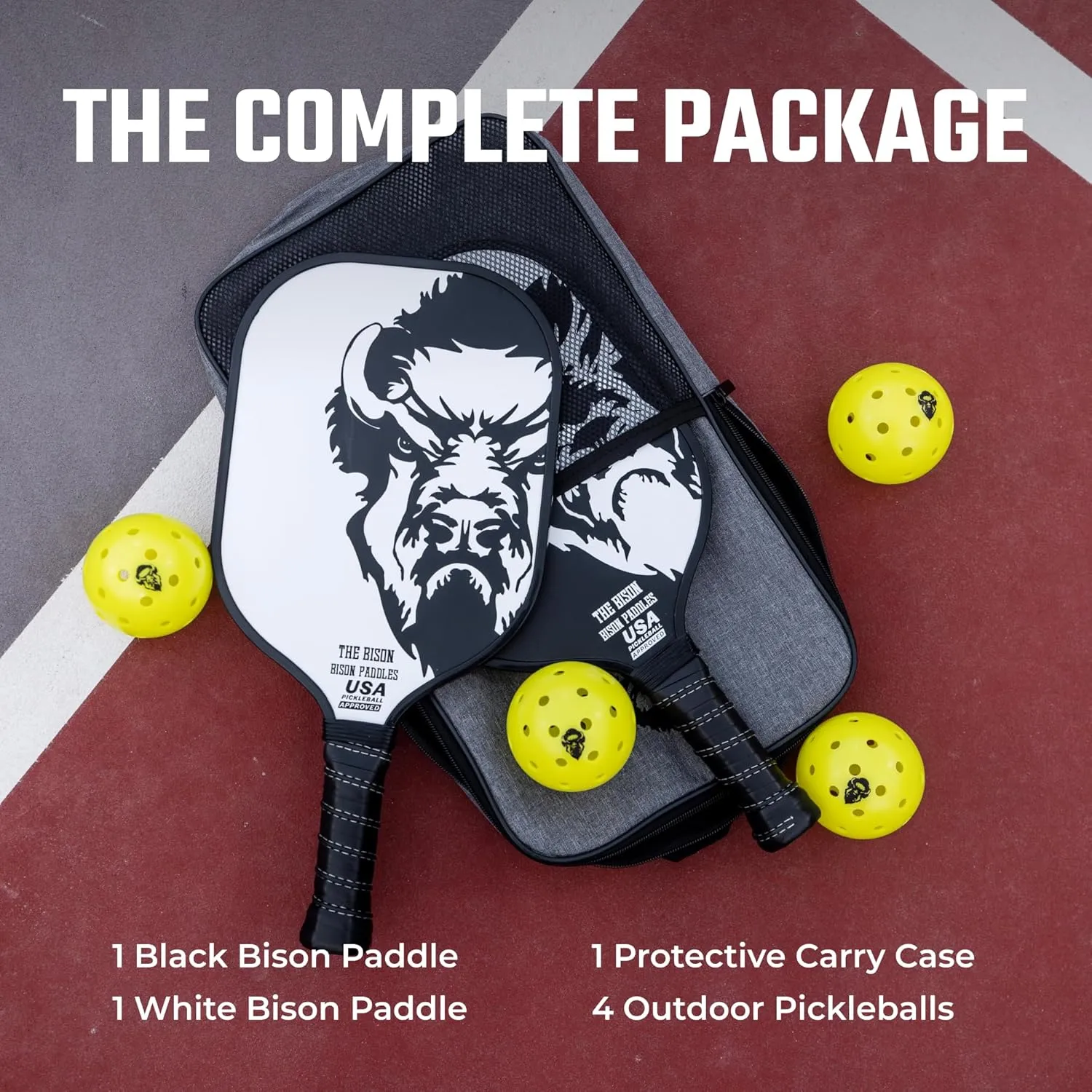 Carbon Graphite Pickleball Paddles - Lightweight Pickleball Rackets | Honeycomb Composite Core Improves Pickle Ball Placement and Increases Power | Durable Unibody Construction