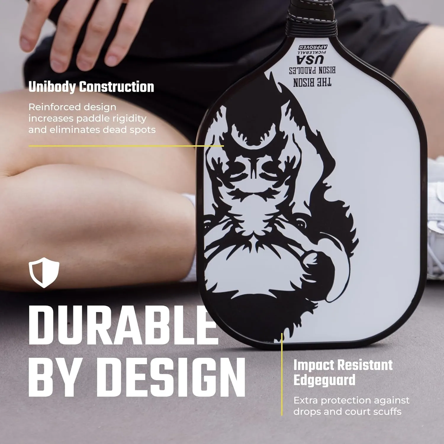 Carbon Graphite Pickleball Paddles - Lightweight Pickleball Rackets | Honeycomb Composite Core Improves Pickle Ball Placement and Increases Power | Durable Unibody Construction