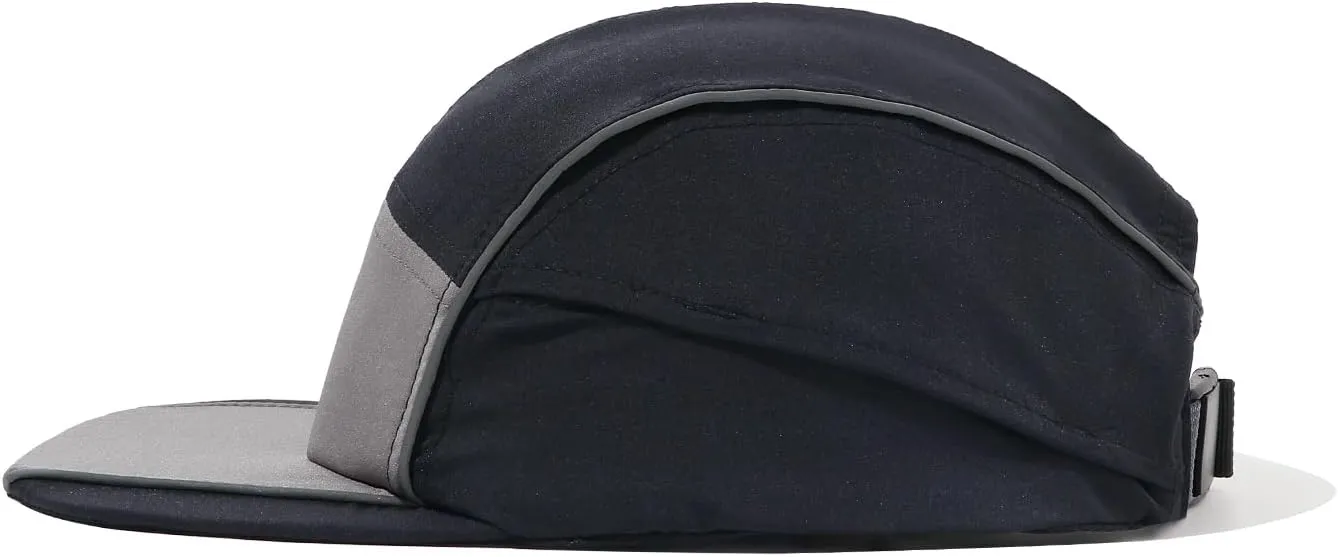 Clakllie Quick Dry 5 Panel Running Hats Reflective Flat Brim Hat Breathable Baseball Cap Cooling Outdoor Caps Tennis Dad Hats