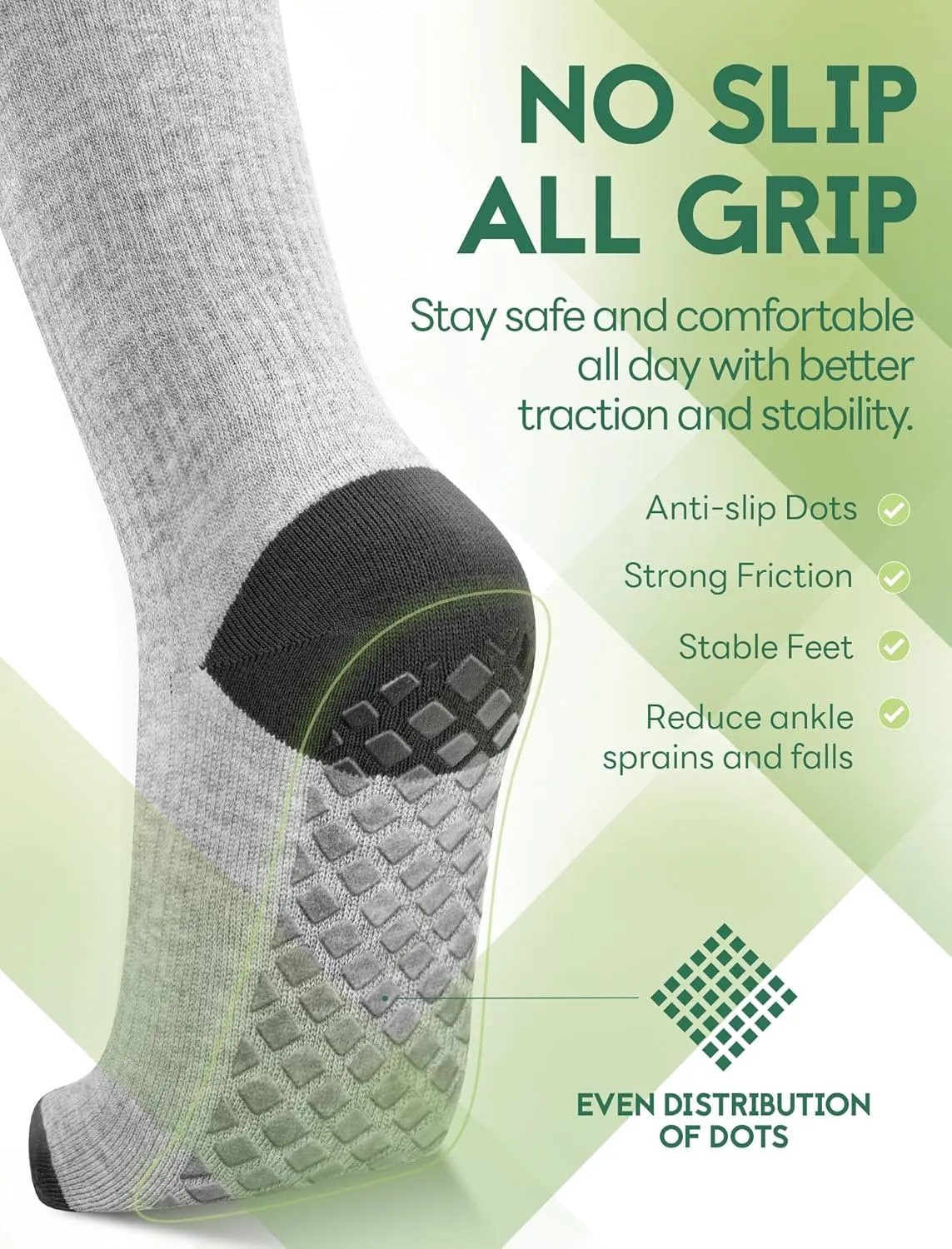 Compression Socks for Pregnant Women (2/3 Pairs) 15-20 mmHg Bamboo Viscose Non-slip Sock for Nurses Pregnancy