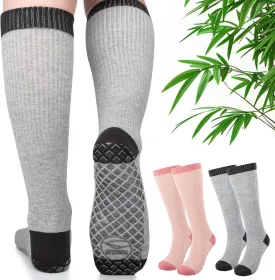 Compression Socks for Pregnant Women (2/3 Pairs) 15-20 mmHg Bamboo Viscose Non-slip Sock for Nurses Pregnancy