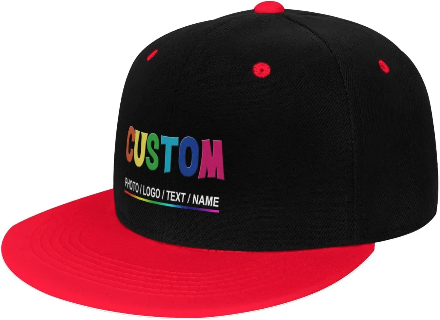 Custom Snapback Hats for Men Personalized Hip Hop Flat Bill Brim Baseball Cap Add Your Own Text Photo Logo