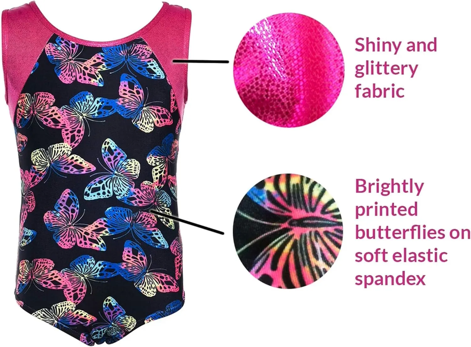 Dancina Girls Gymnastics Tank Top Leotard Dancewear New Designs and Prints Ages 3-12