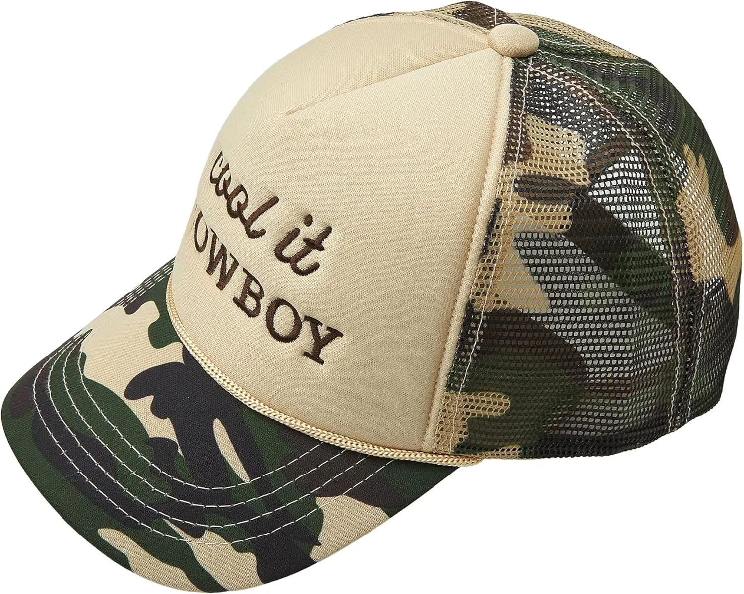 Embroidered Lettering Print Truck Hat Baseball Cap Trucker Mesh Snapback Hat