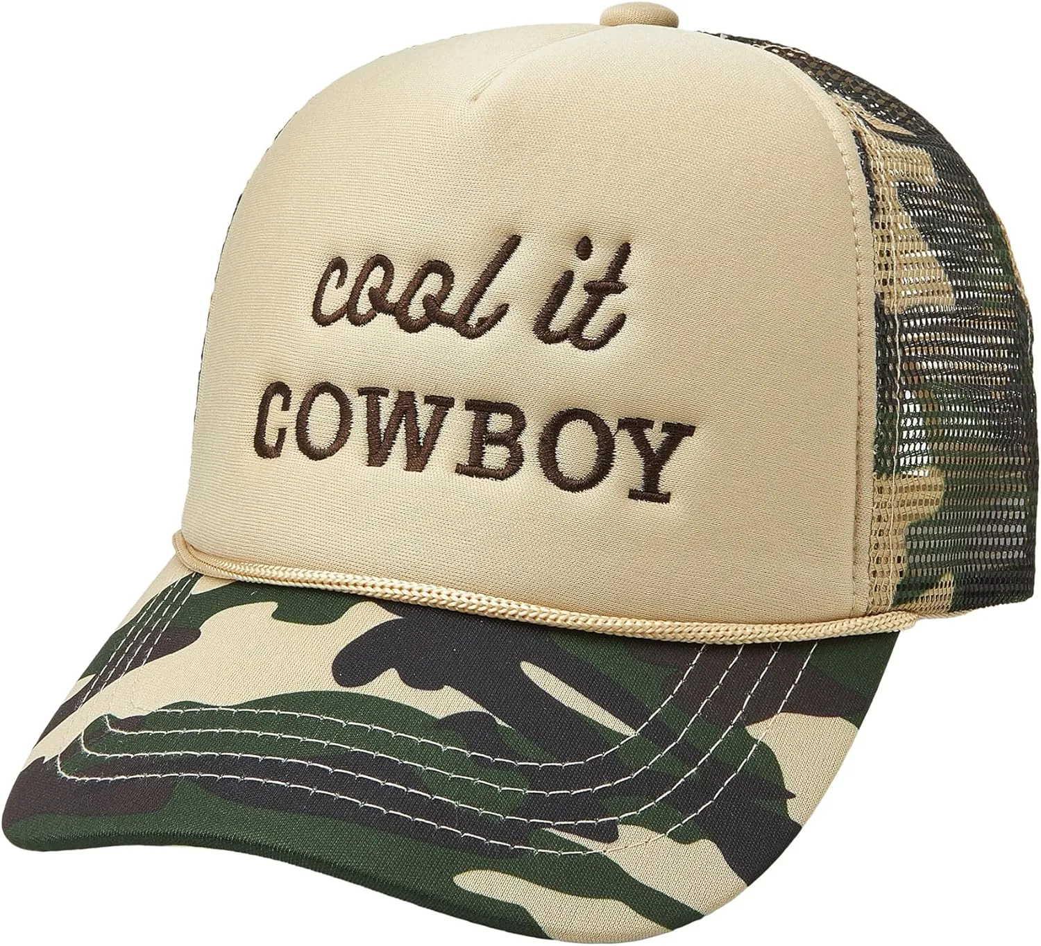 Embroidered Lettering Print Truck Hat Baseball Cap Trucker Mesh Snapback Hat