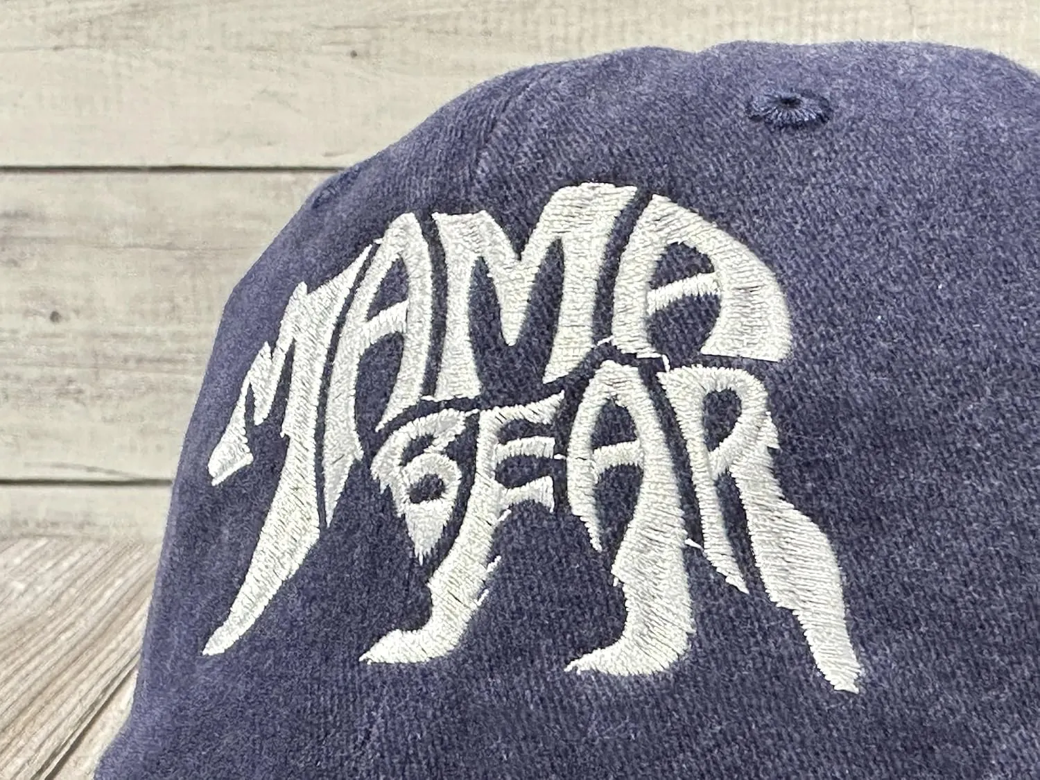 Embroidered Mama Bear and Papa Bear Hats