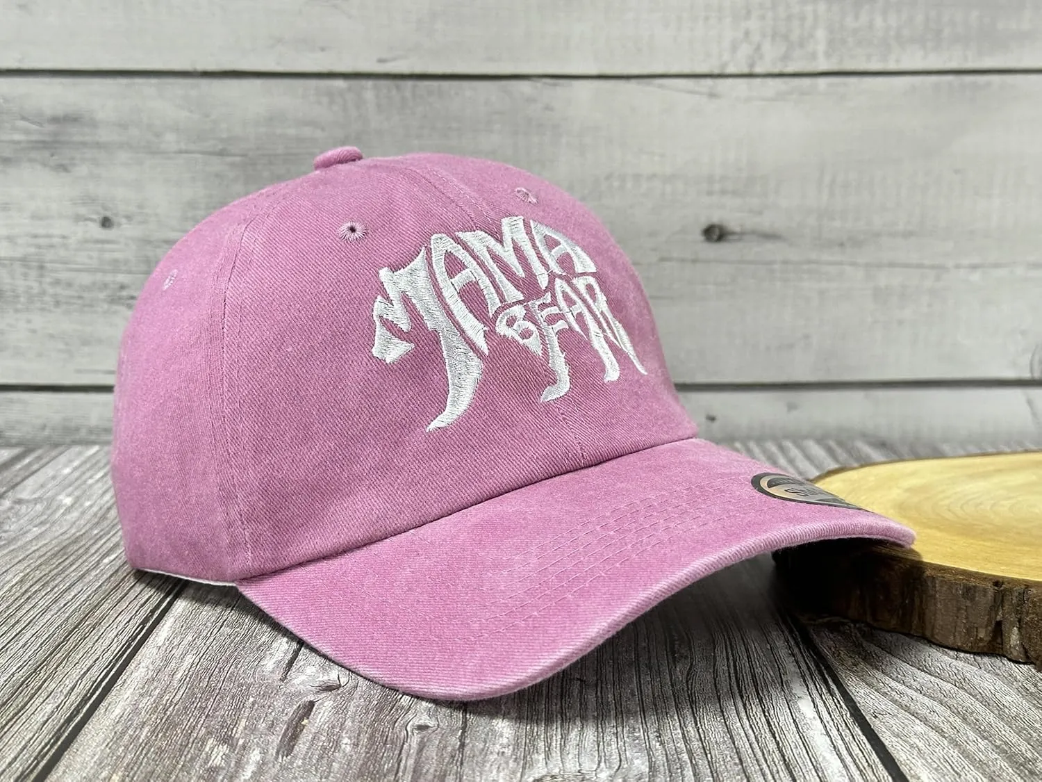 Embroidered Mama Bear and Papa Bear Hats