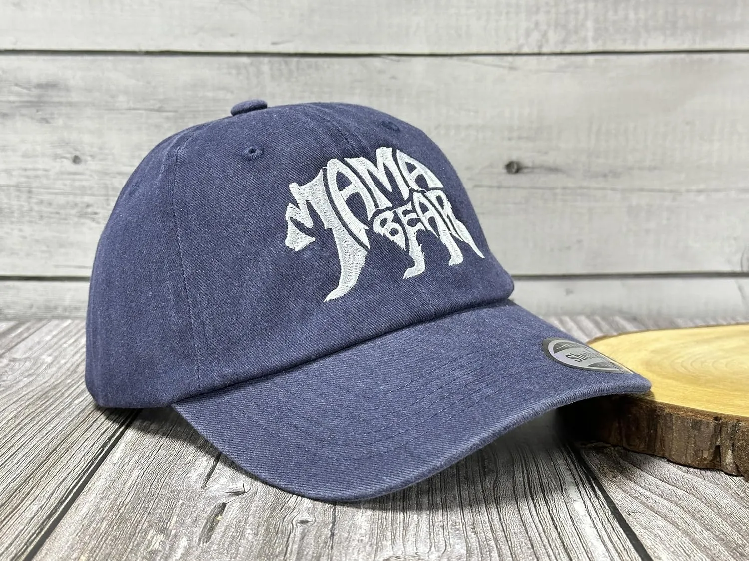 Embroidered Mama Bear and Papa Bear Hats