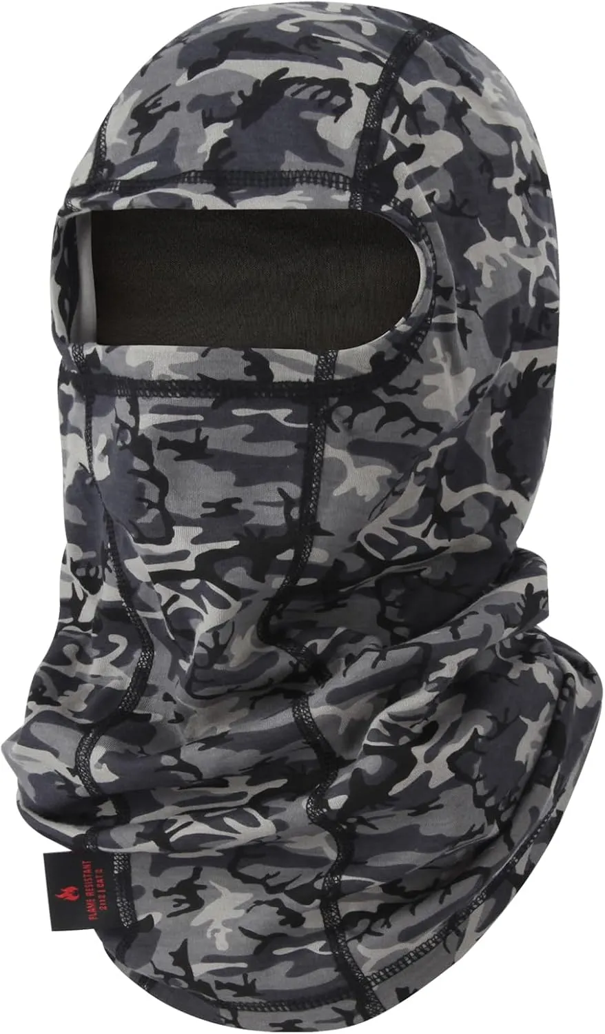 FR Balaclava Face Cover 100% Cotton Flame Proof for Oilfield Construction Industrial Work Wind Dust Protection Lightweight Packable Safety Equipment Camo One Size