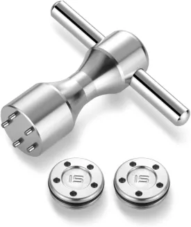 Golf Putter Weights 2pcs 5g/10g/15g/20g/25g/30g/35g/40g/45g with Wrench Kit Set Compatible with Titleist Scotty Cameron Putter Golf Accessory (2pcs 15g Wrench)