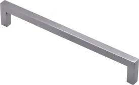 Superior Brass Kitchen Handle Satin S/Steel 15x15mm Square 508mm