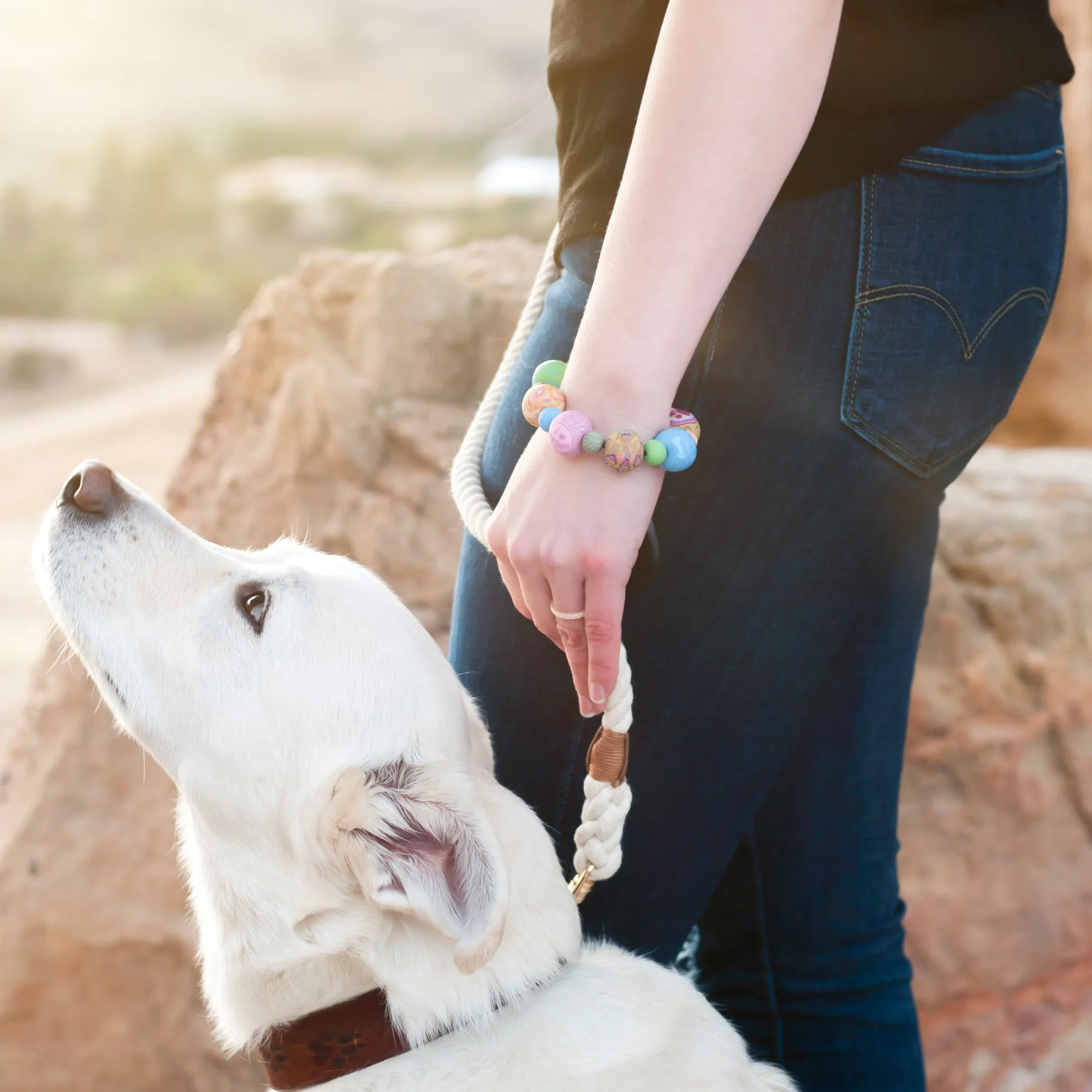 Walk the Dog Wrist Keychain
