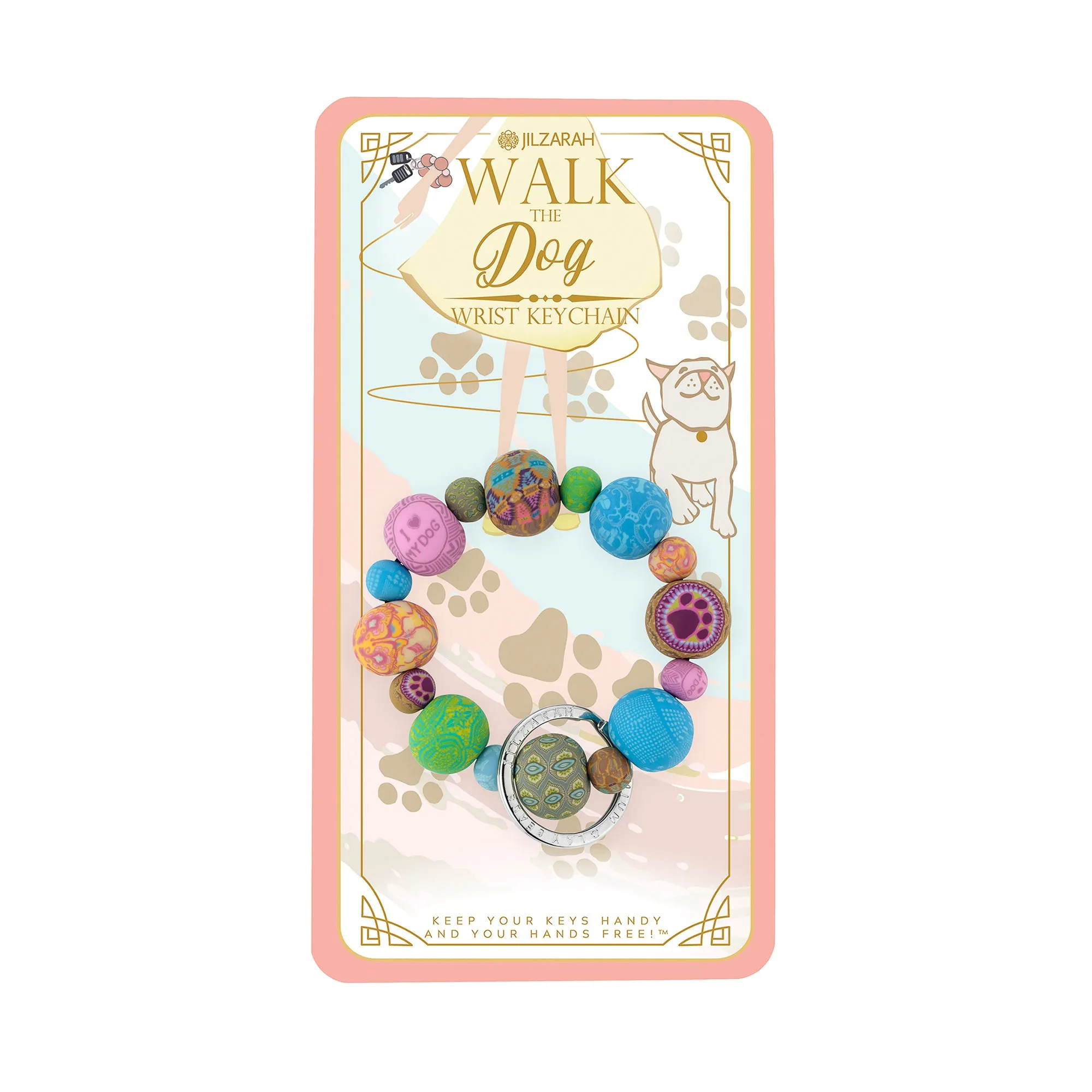 Walk the Dog Wrist Keychain