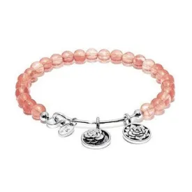 Watermelon Quartz Roses Bangle