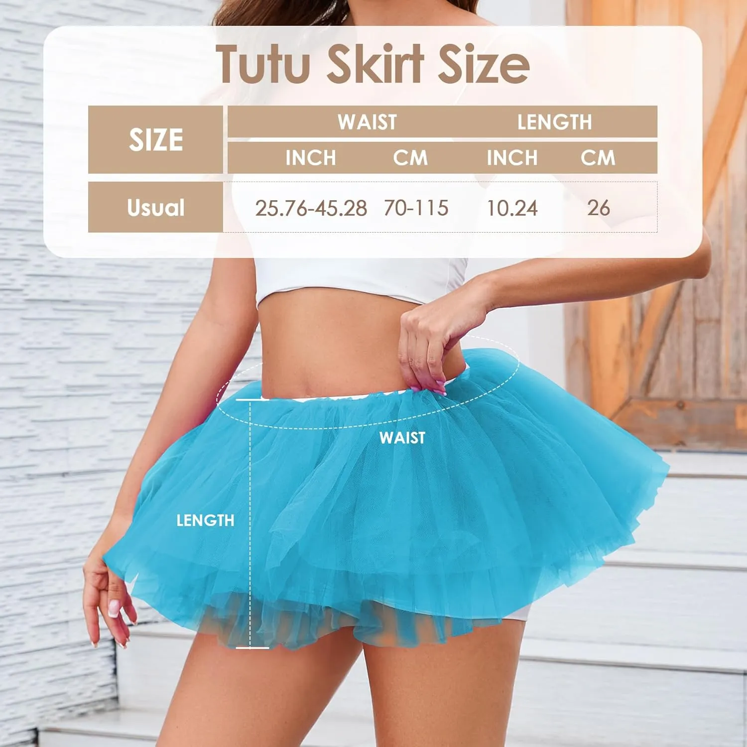 Women 5 Layers Tutu Fluffy Dance Ballet Bubble Skirt Puffy Elastic Tulle Short Skirts Halloween Christmas Costume