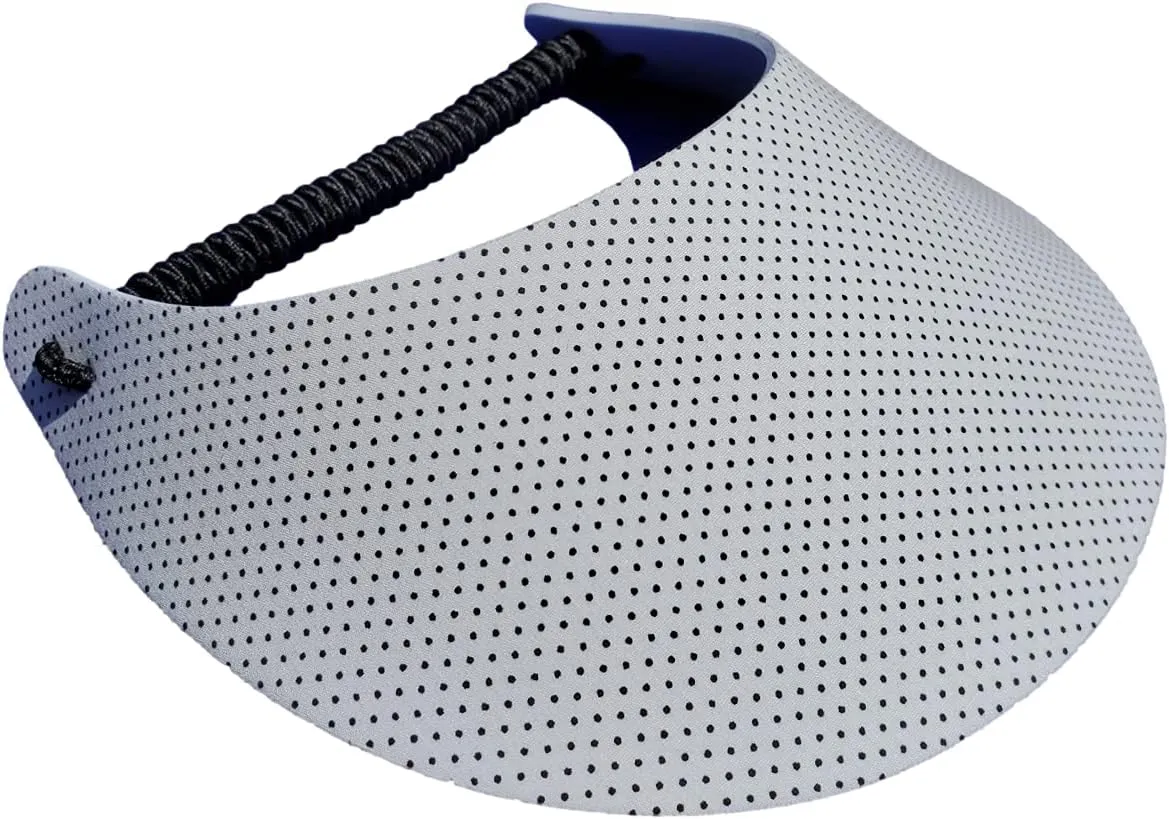 Women's Black White Design Lightweight Packable Foam Visor for Sun Protection and Outdoor Activities