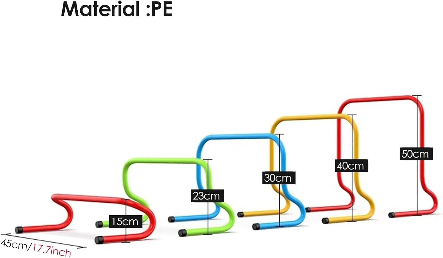 YXXSDP Athletic Sport Speed Training Hurdles, Agility Training Equipment Multi-Sports Equipment, Kids Adults Outdoor Games, for PE Class/Fitness Group